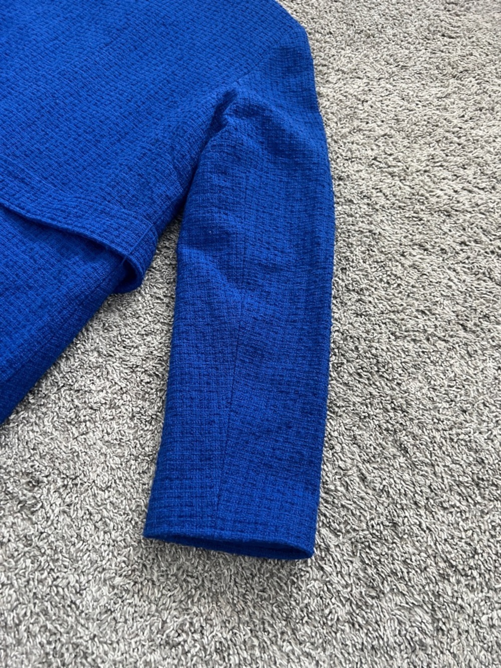 NWT Talbot’s Women’s Cobalt Blue Tweed Tie-Waist Jacket Blazer - Size 8 - Picture 7 of 16